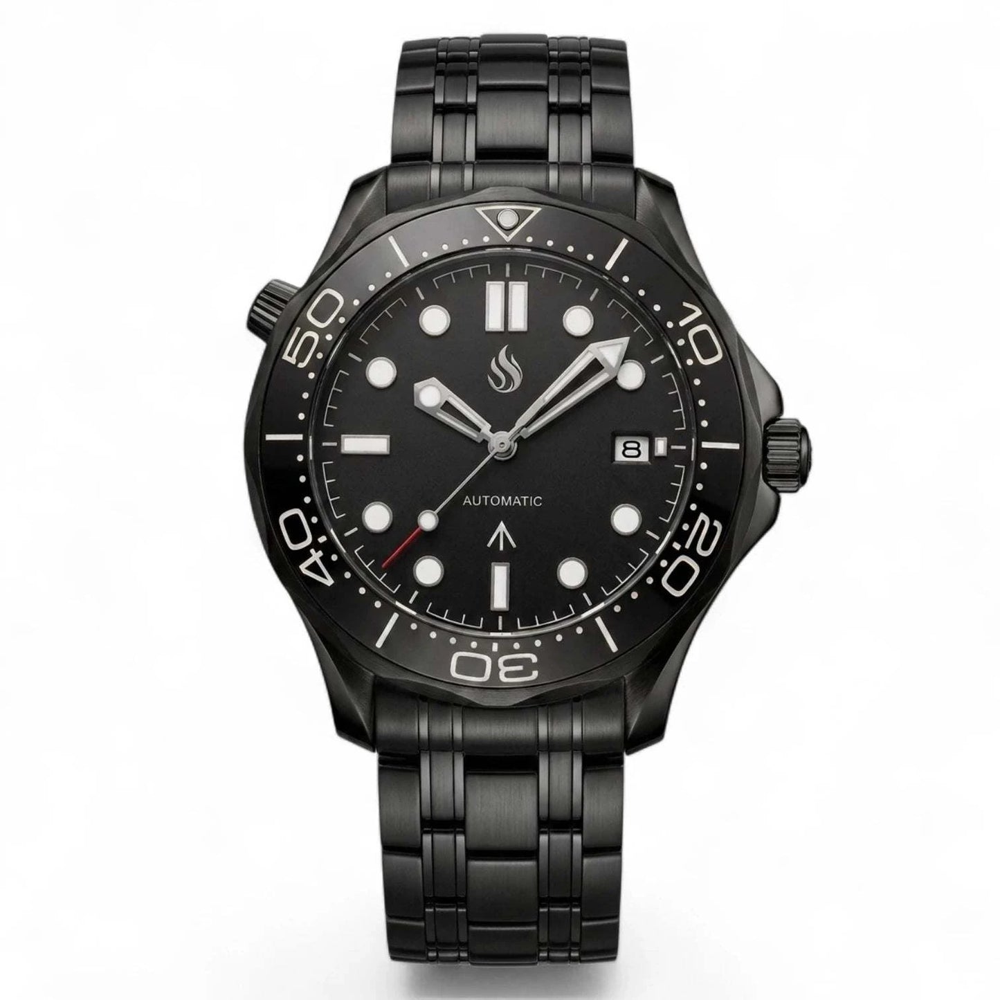 Stealth Black Dial 007 Master Homage Mod Watch - Signature Series