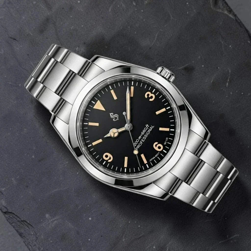 Seiko Mod Vintage Explorer Pilot Watch by Modtime Creations