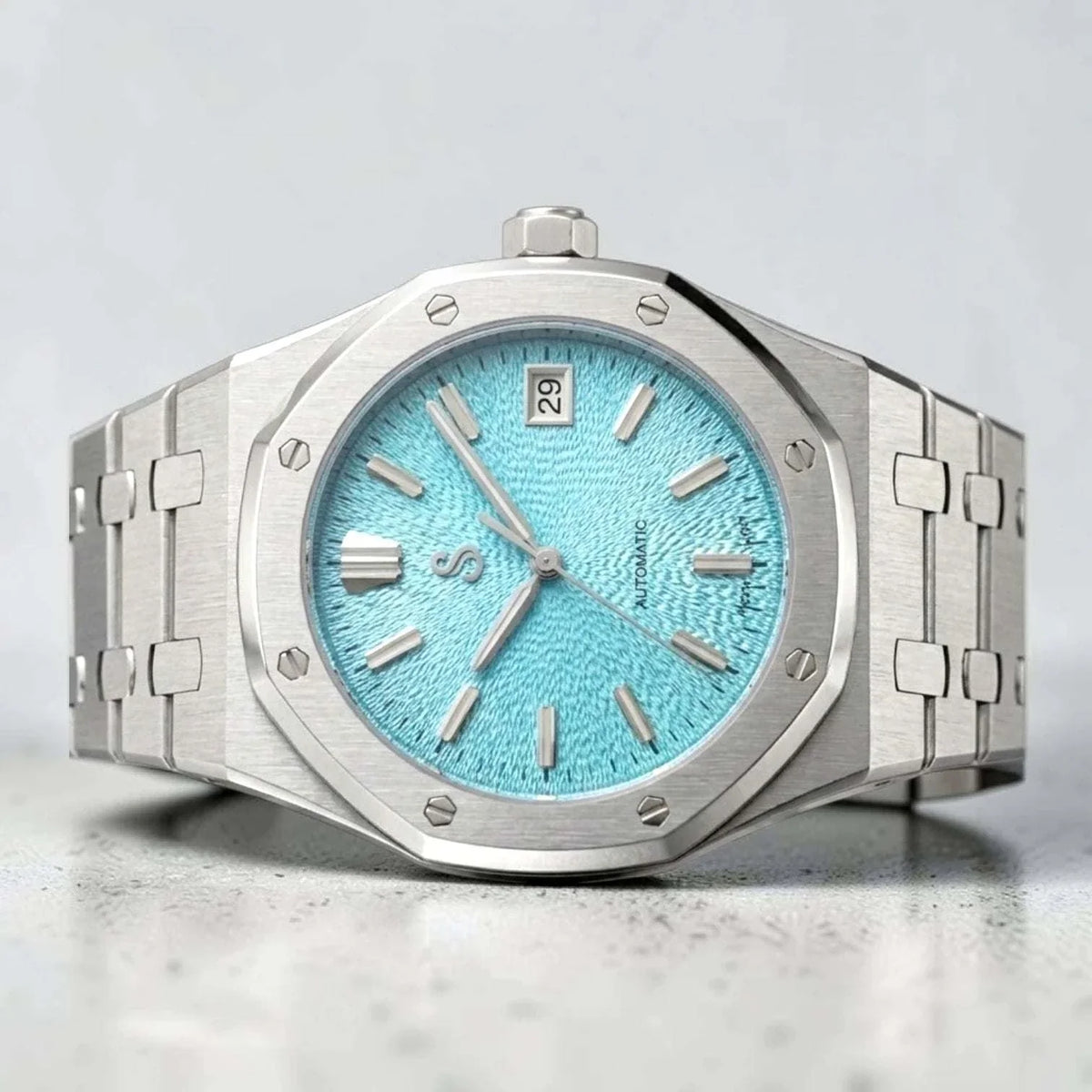 Seiko Mod - Royal Oak Textured Tiff Blue Grand Seiko GS Dial | Modtime Creations