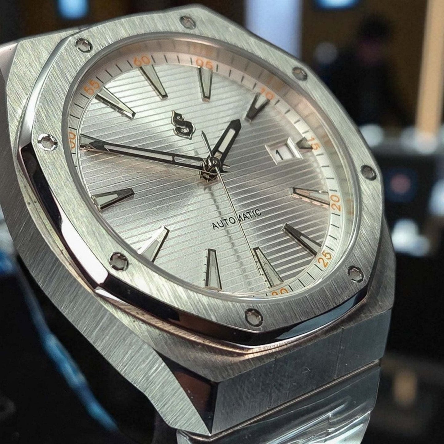 Seiko Mod watches Aquaterra Royal oak Fusion aka AquaOak Series - White Dial - MODTIME Creations
