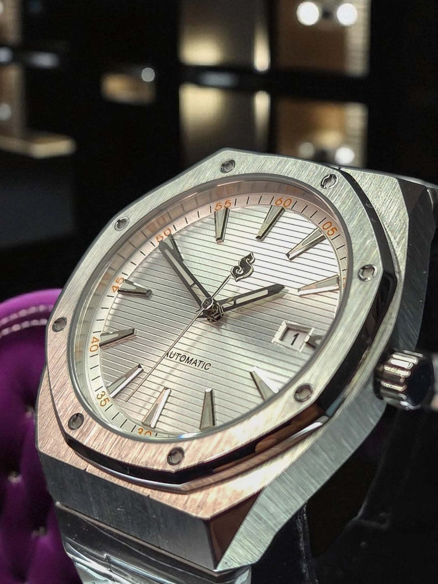 Seiko Mod watches Aquaterra Royal oak Fusion aka AquaOak Series - White Dial - MODTIME Creations