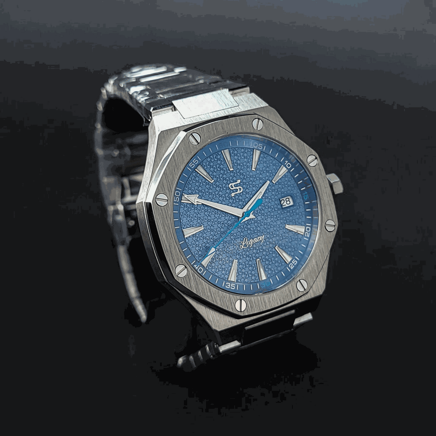 Seiko Mod Seamaster Aquaterra | Royal Oak Homage - Blue Dial - MODTIME