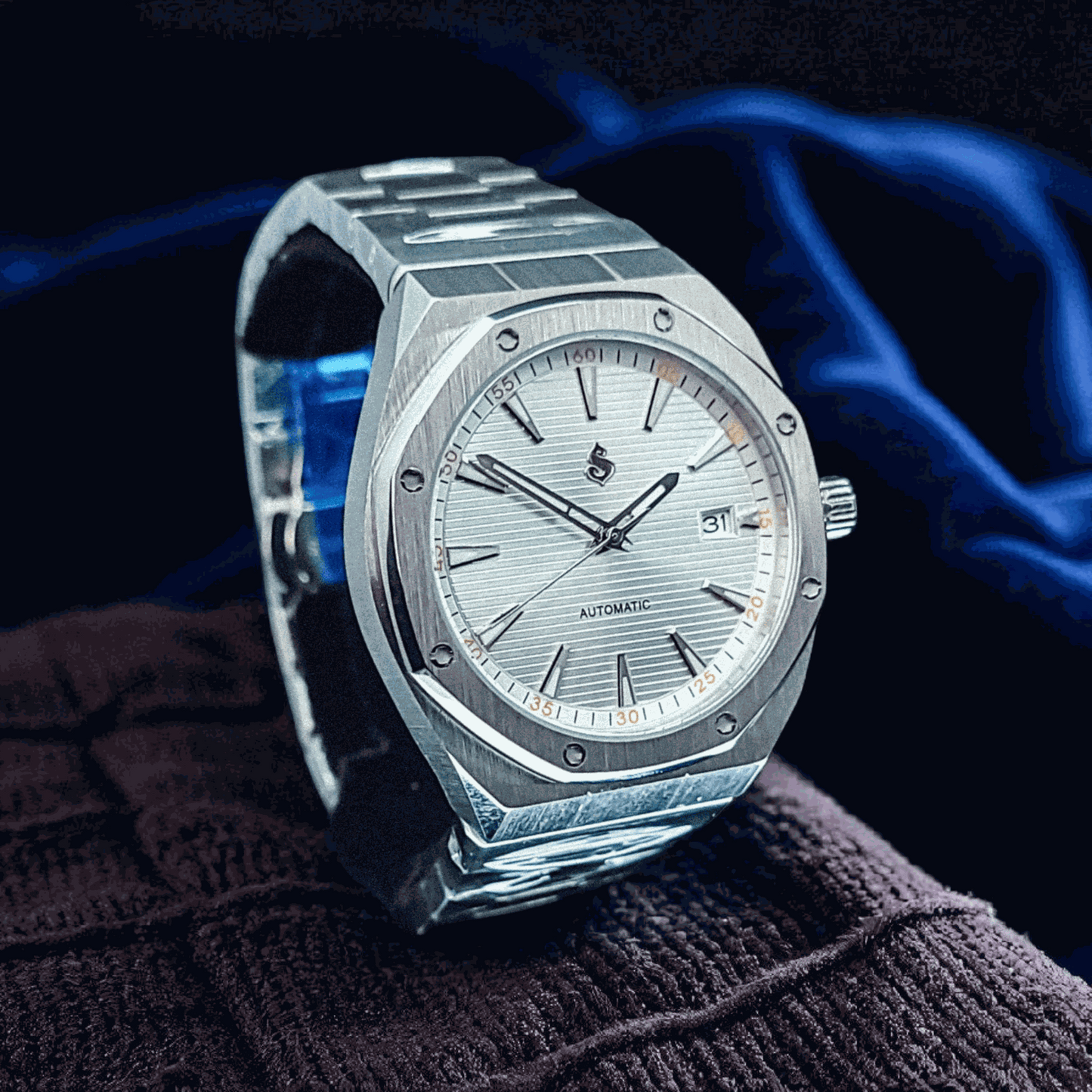 Seiko Mod Seamaster Aquaterra | Royal Oak Homage - White Dial - MODTIME