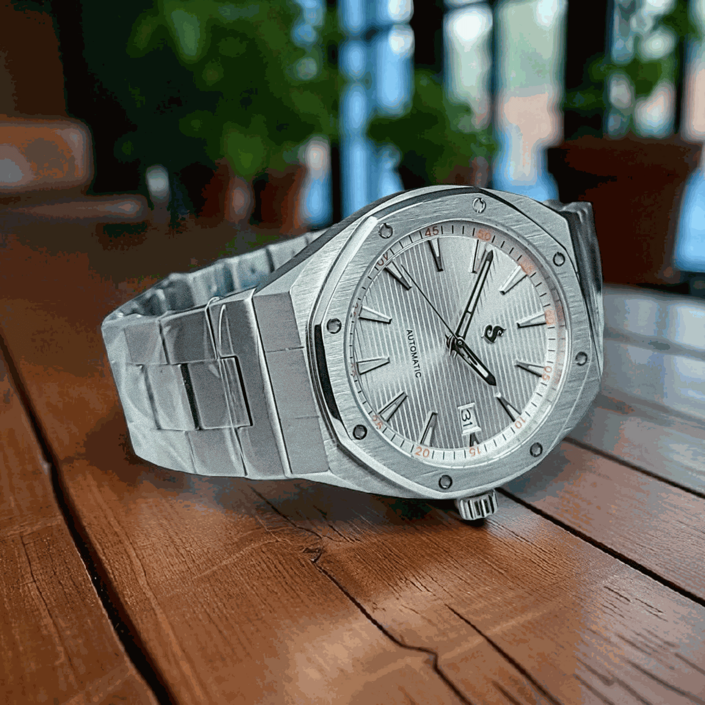 Seiko Mod Seamaster Aquaterra | Royal Oak Homage - White Dial - MODTIME