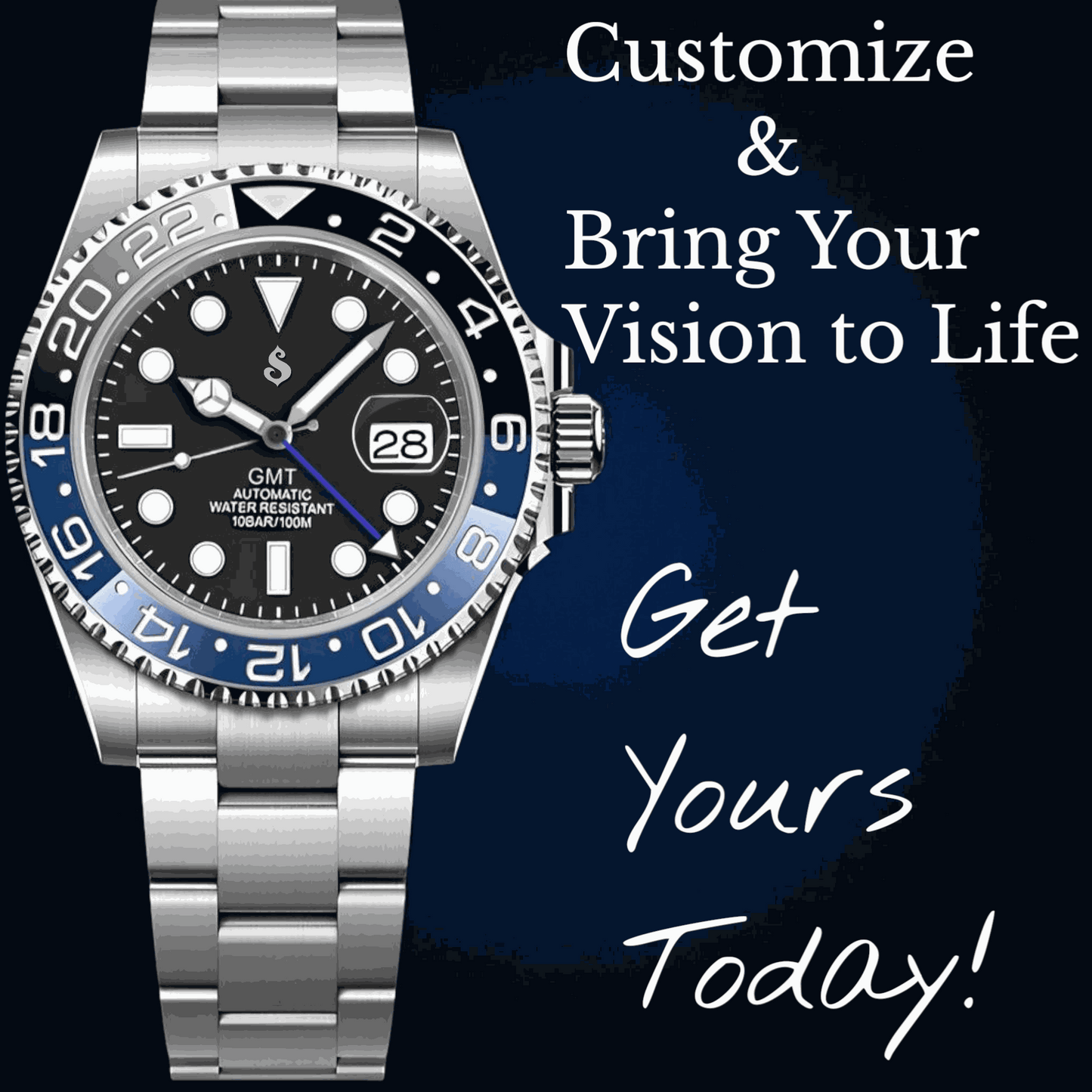 Custom S Mod " Batman " GMT Series - Modtime - MODTIME