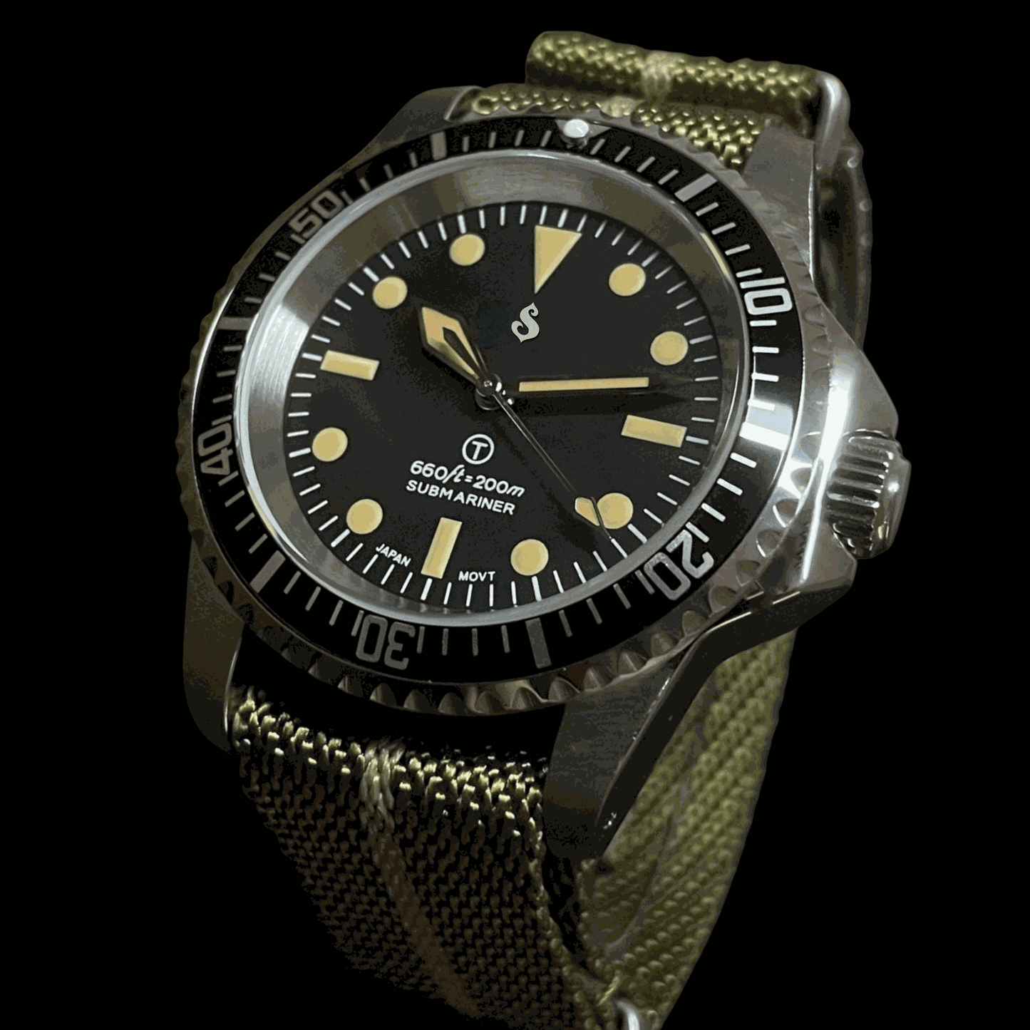 Seiko Mod Submariner Homage - Custom Vintage Collection- MODTIME