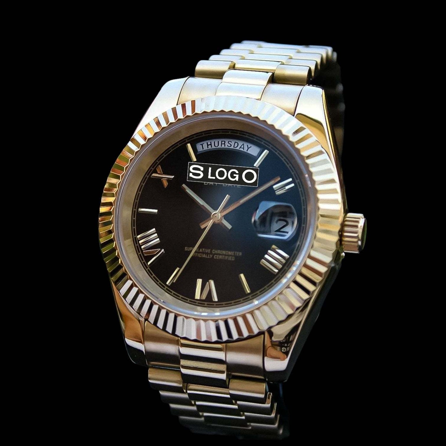 Day & Date Mod Black Gold Dial Mod Series - Modtime - MODTIME