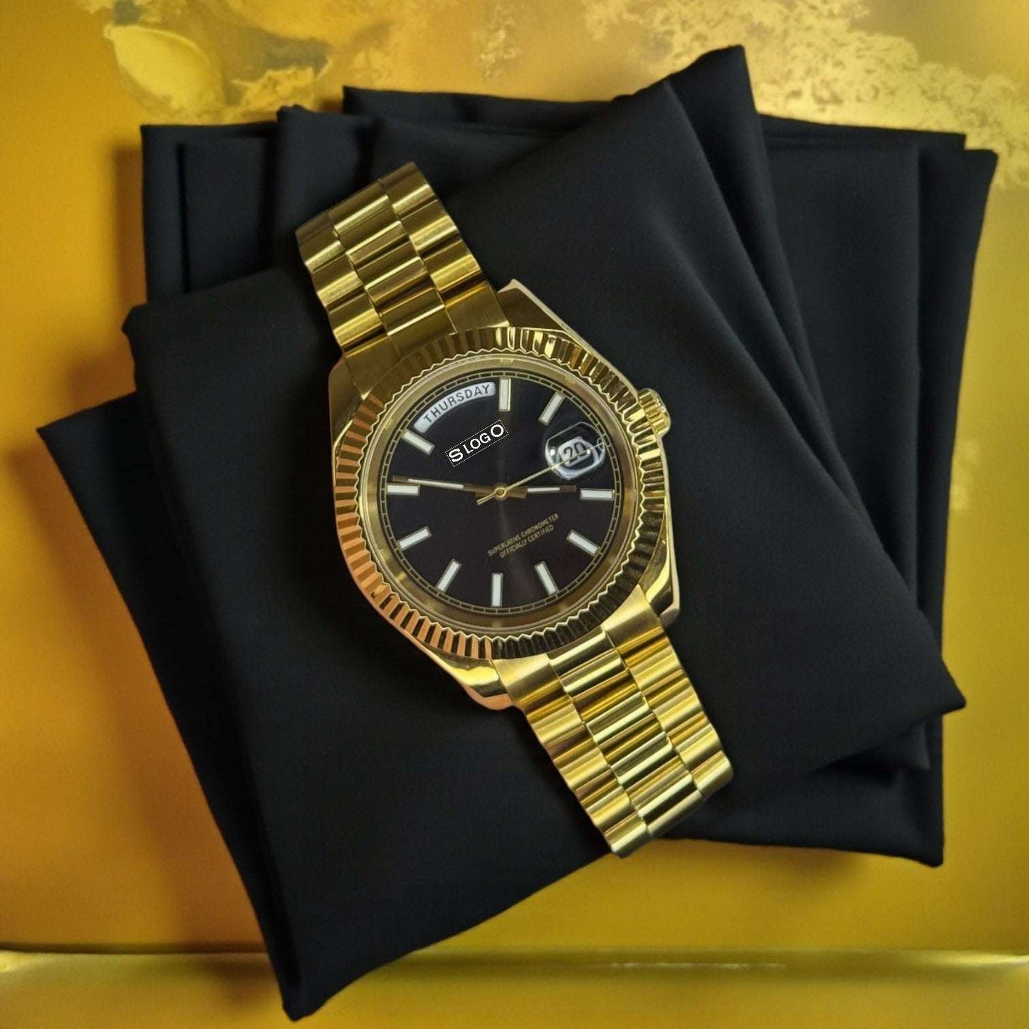 Day & Date Mod Black Gold Dial Mod Series - Modtime - MODTIME