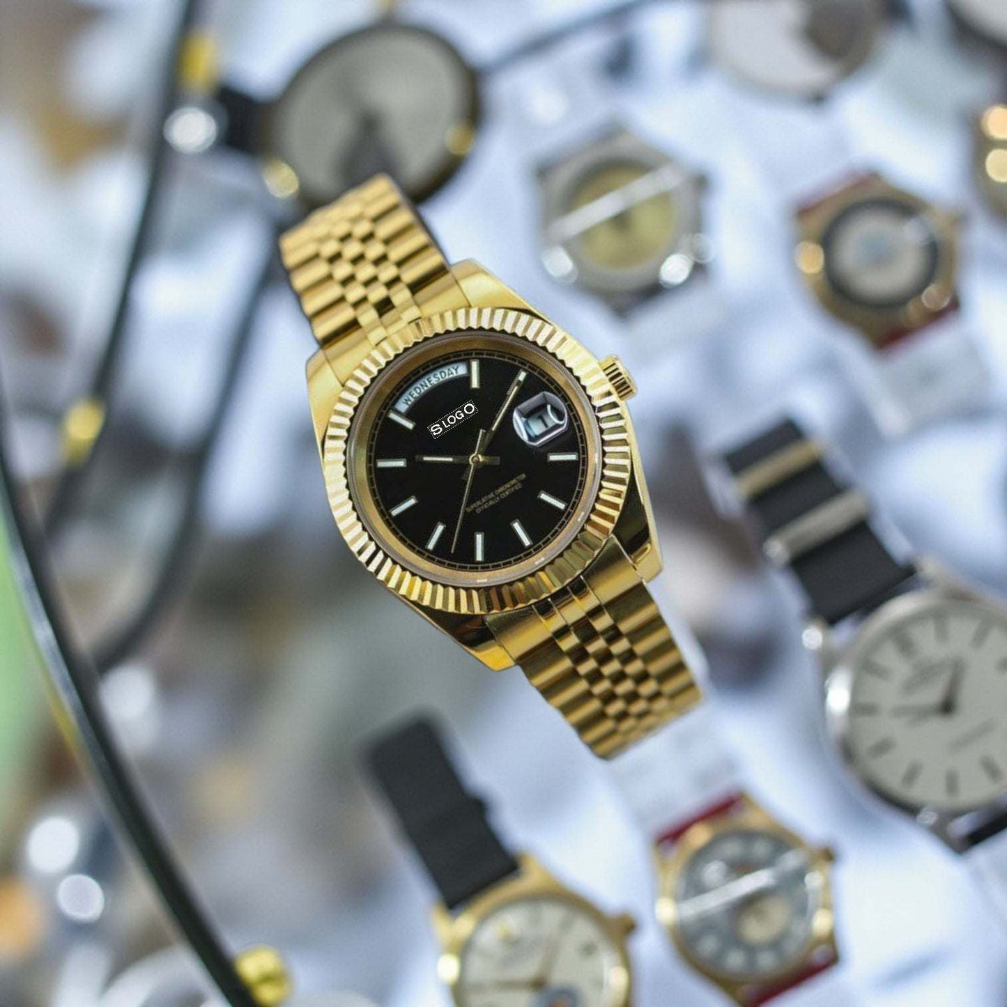 Day & Date Mod Black Gold Dial Mod Series - Modtime - MODTIME