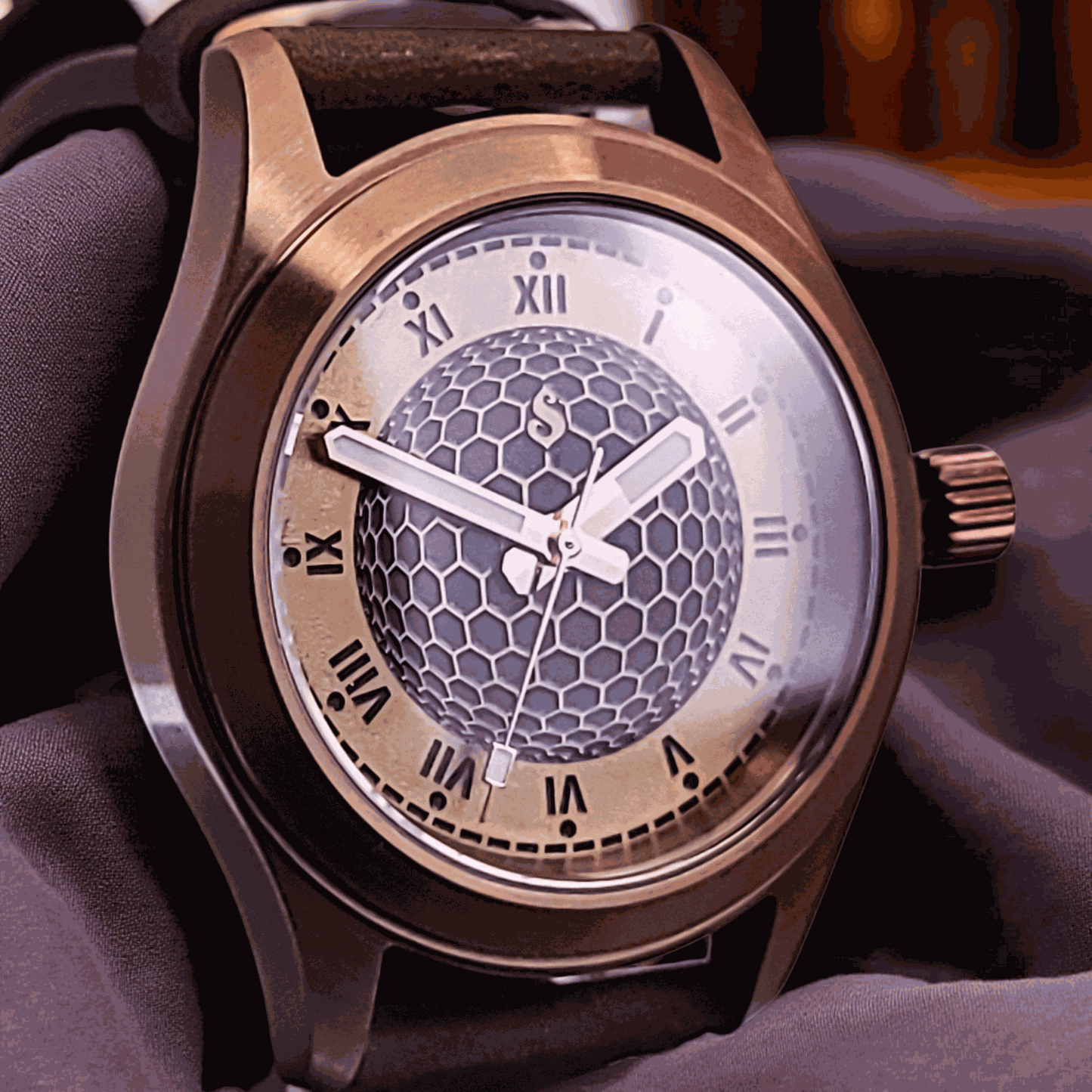 Handcrafted Seiko Mod Custom Brass Vintage Series - Timeless Design - MODTIME