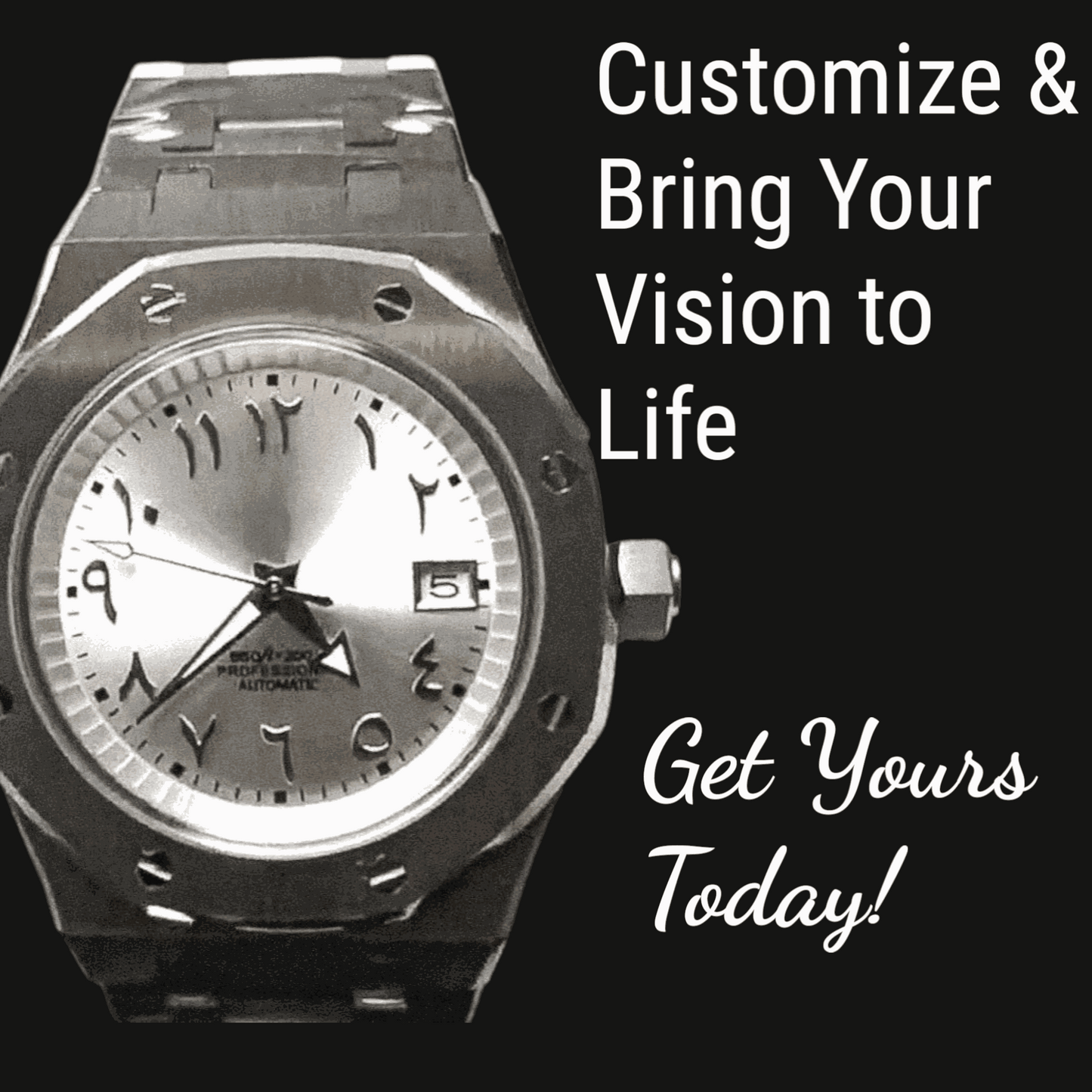 Seiko Mod Royal Oak aka SeikOak Silver Arabic Limited Series - MODTIME Creations