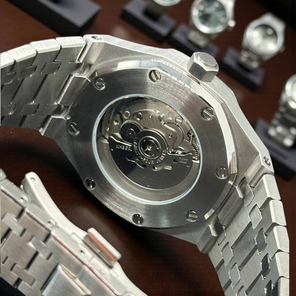 Modded Seiko Royal oak Silver case and Bracelet - MODTIME Creations