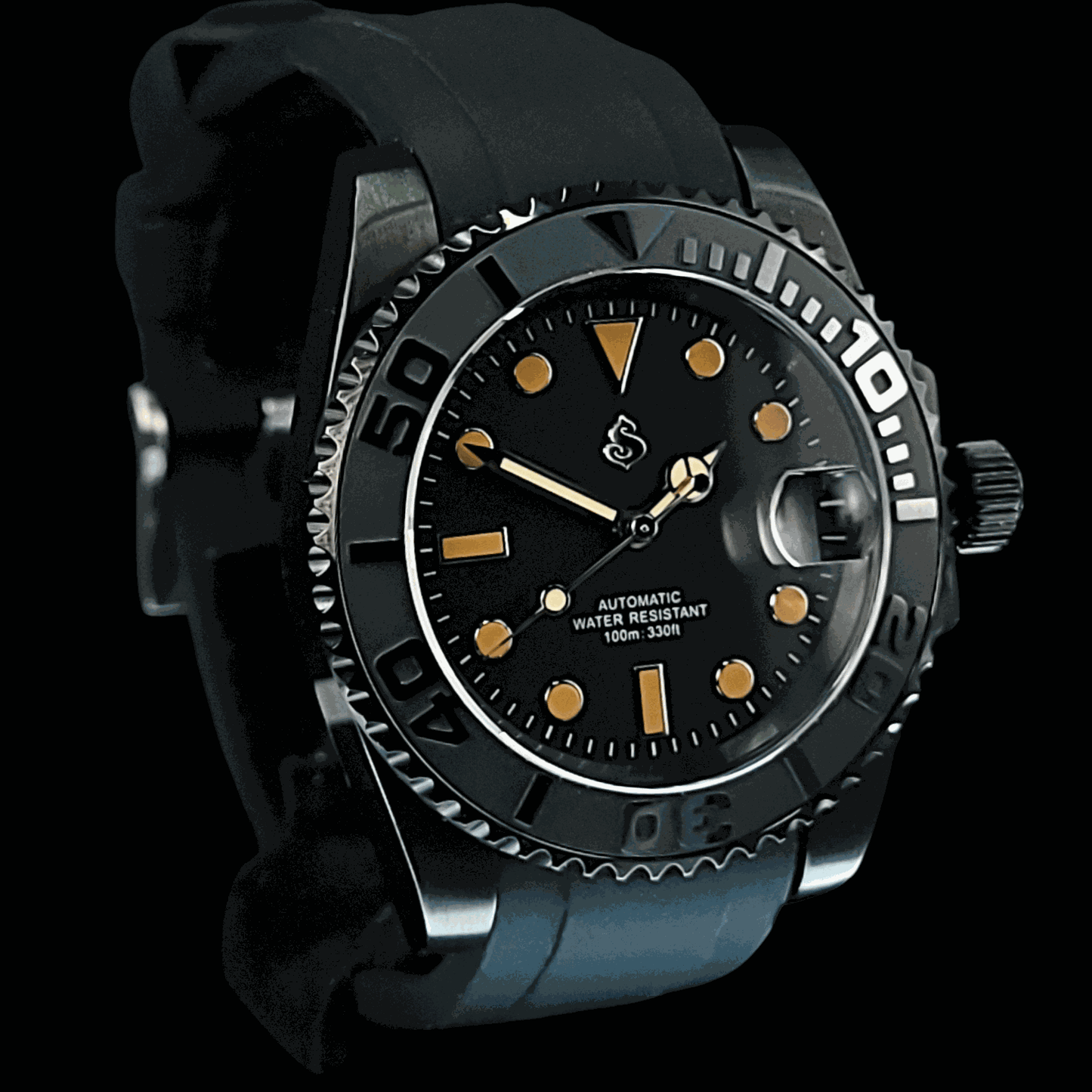 Modded S Black Seikmaster Diver Series - Modtime - MODTIME