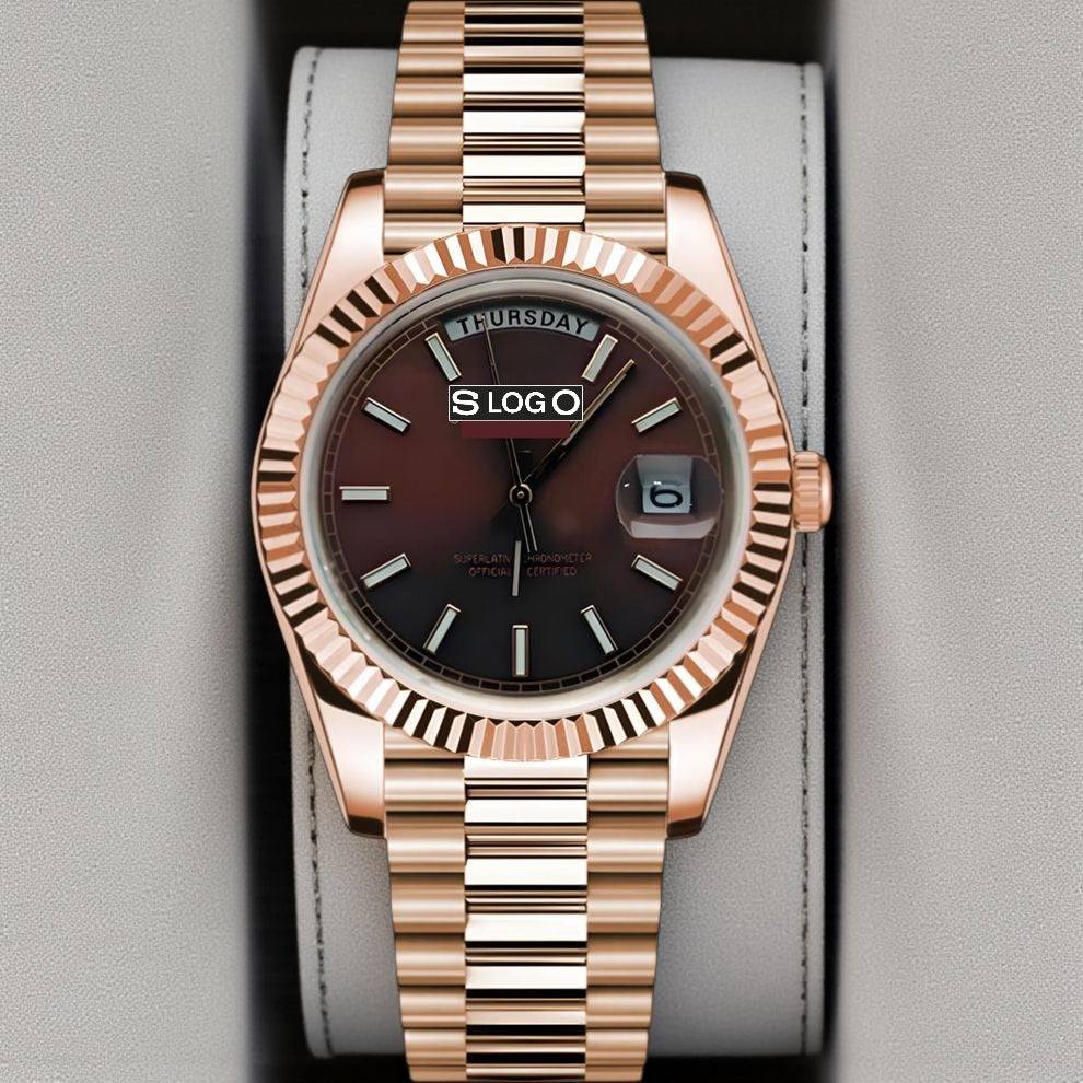 Modded Seiko Day Date Homage Custom Chocolate Dial Series