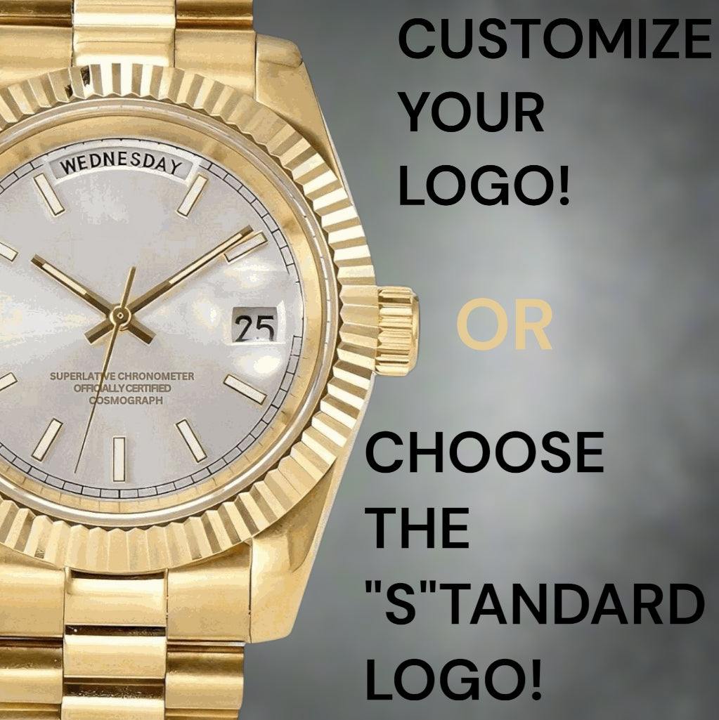 Modded S Day & Date White Dial Gold Series - Modtime - MODTIME