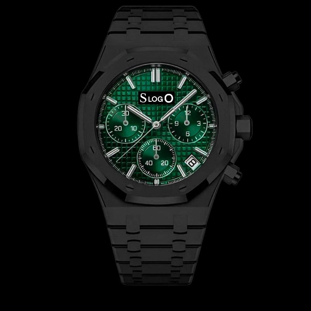 Modded Seiko Royal oak aka SeikOak Chrono Series Green Dial - MODTIME Creations