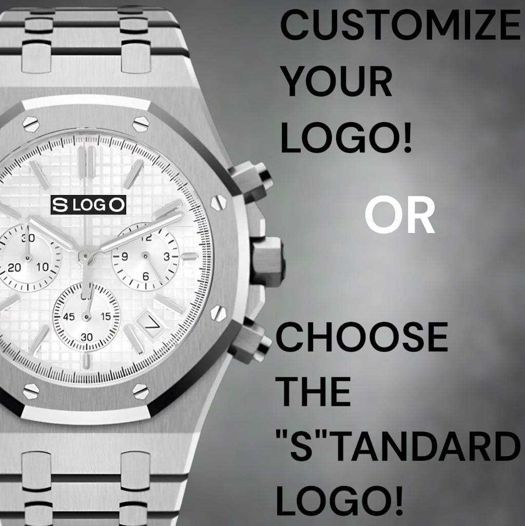 Modded Seiko Royal Oak aka SeikOak Chronograph Series White Dial - MODTIME Creations