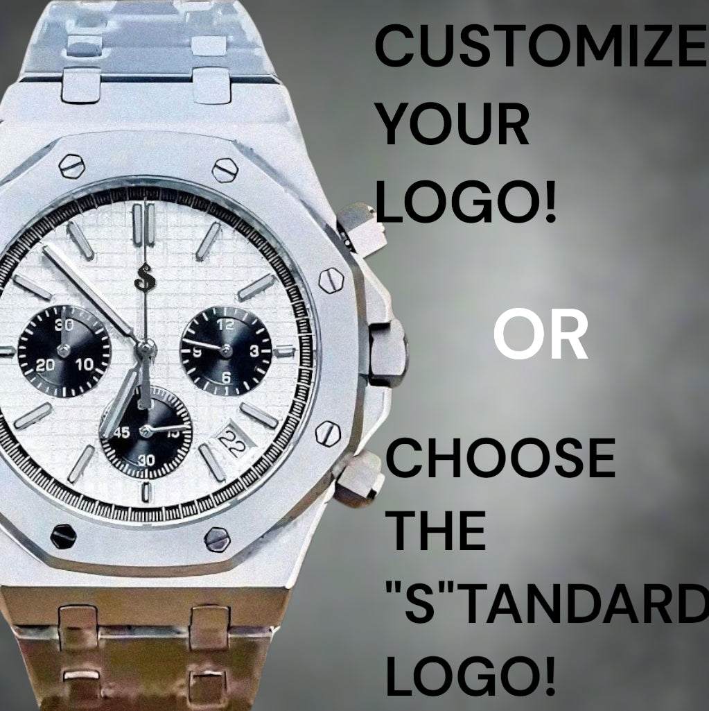 Modded Seiko Royal oak aka SeikOak Series Black White Panda Dial - MODTIME