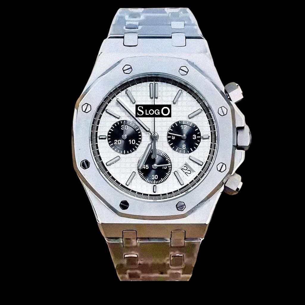 Modded Seiko Royal oak aka SeikOak Series Black White Panda Dial - MODTIME