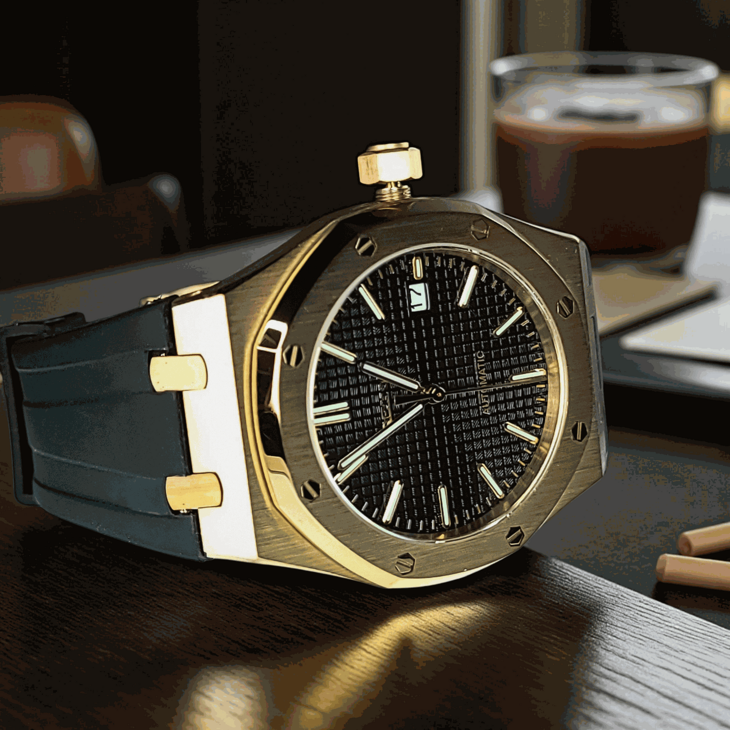 Modded S Heritage "O" Rose Gold Black Dial - Timeless Design - MODTIME