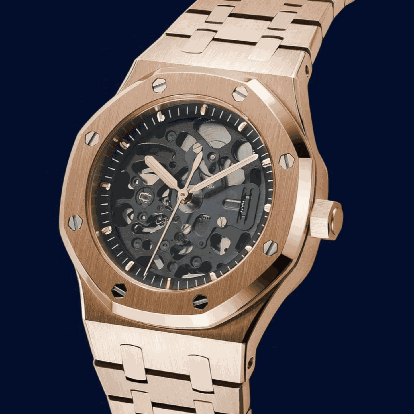 Modded S Heritage "Oak" Skeleton aka SeikOak Series - Gold - MODTIME