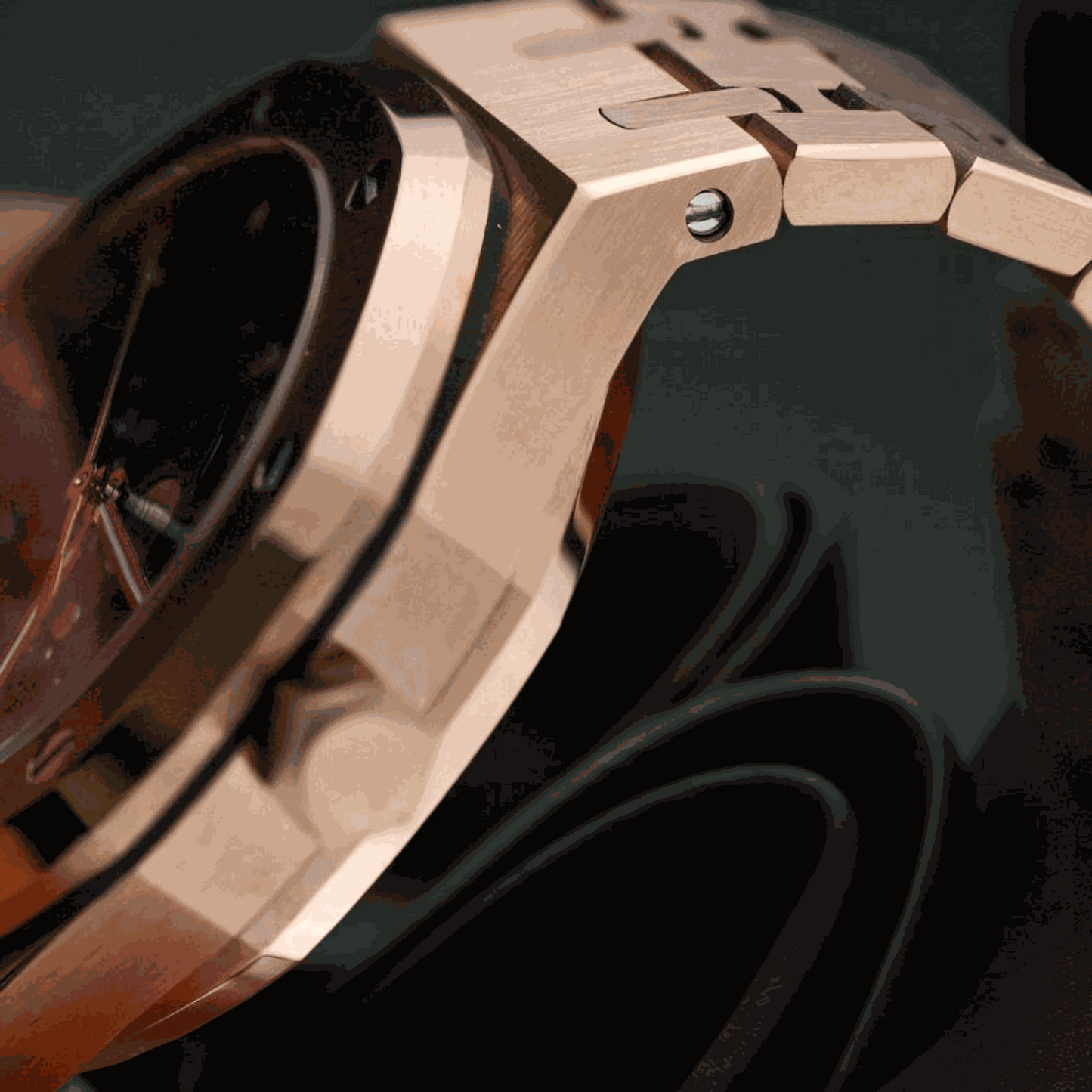 Gold Seiko Mod watches Royal Oak Skeleton watch with 41mm stainless steel case and Japanese automatic movement, luxury modded Seiko timepiece