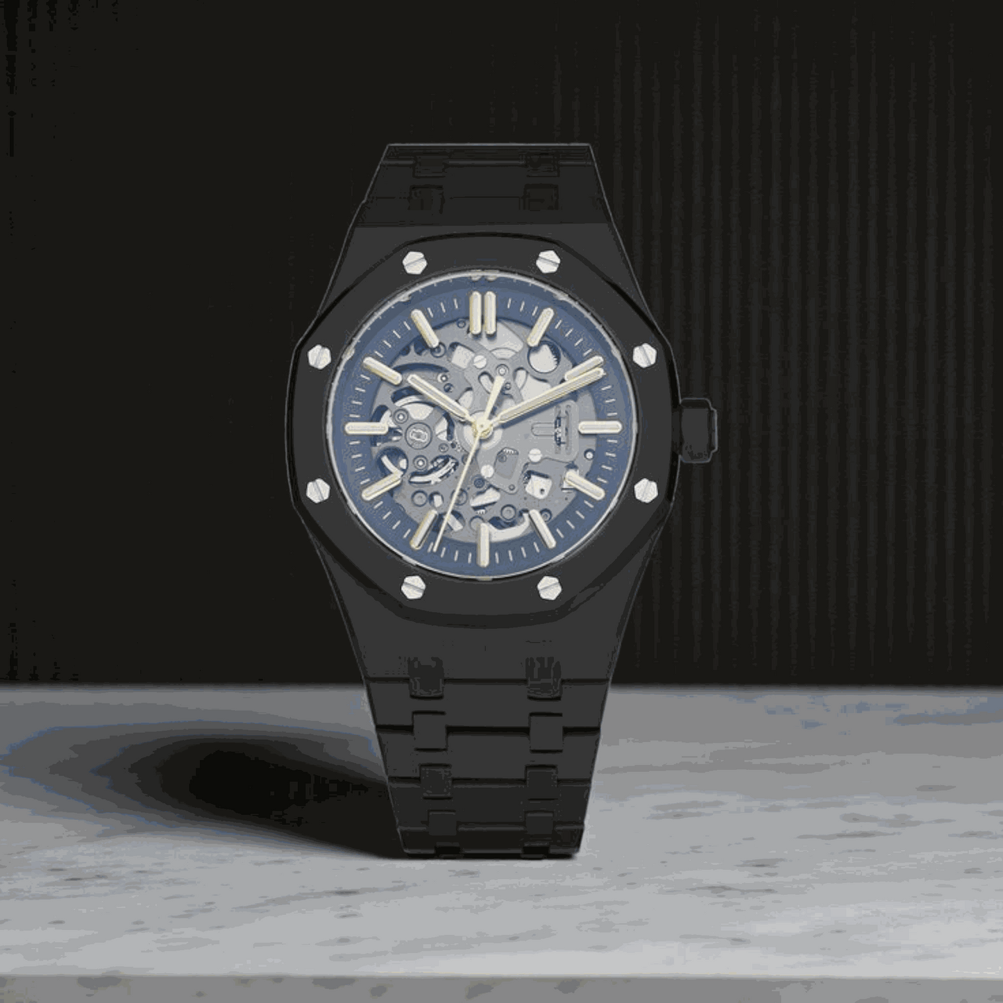 Modded S Heritage "Oak" Skeleton aka SeikOak Series - Midnight - MODTIME