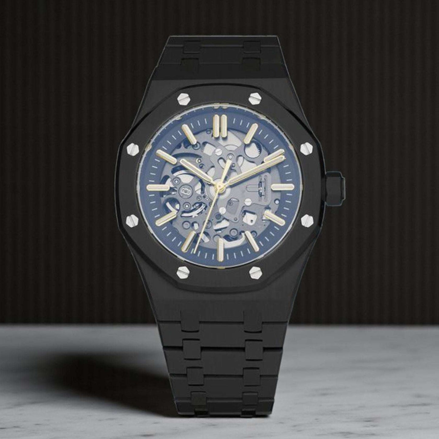 Modded S Heritage "Oak" Skeleton aka SeikOak Series - Midnight - MODTIME