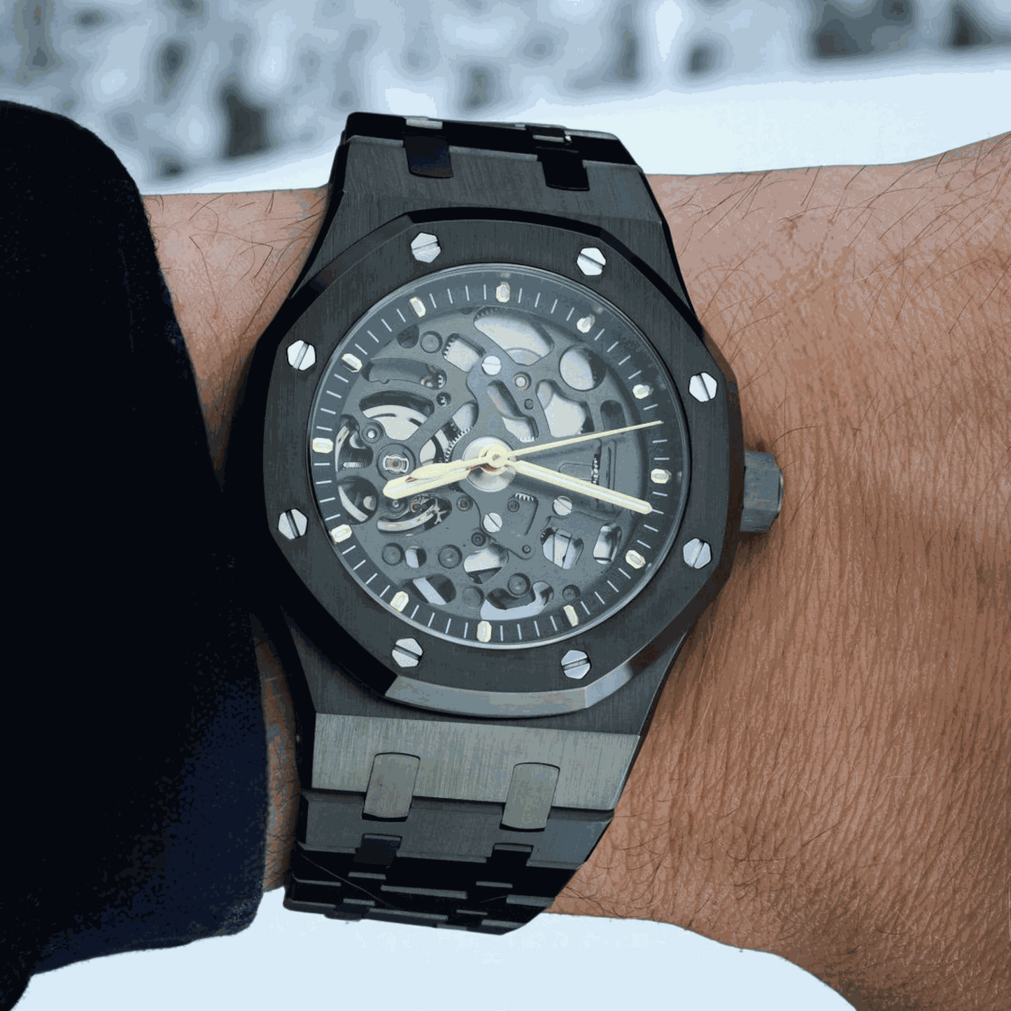 Modded S Heritage "Oak" Skeleton aka SeikOak Series - Midnight - MODTIME