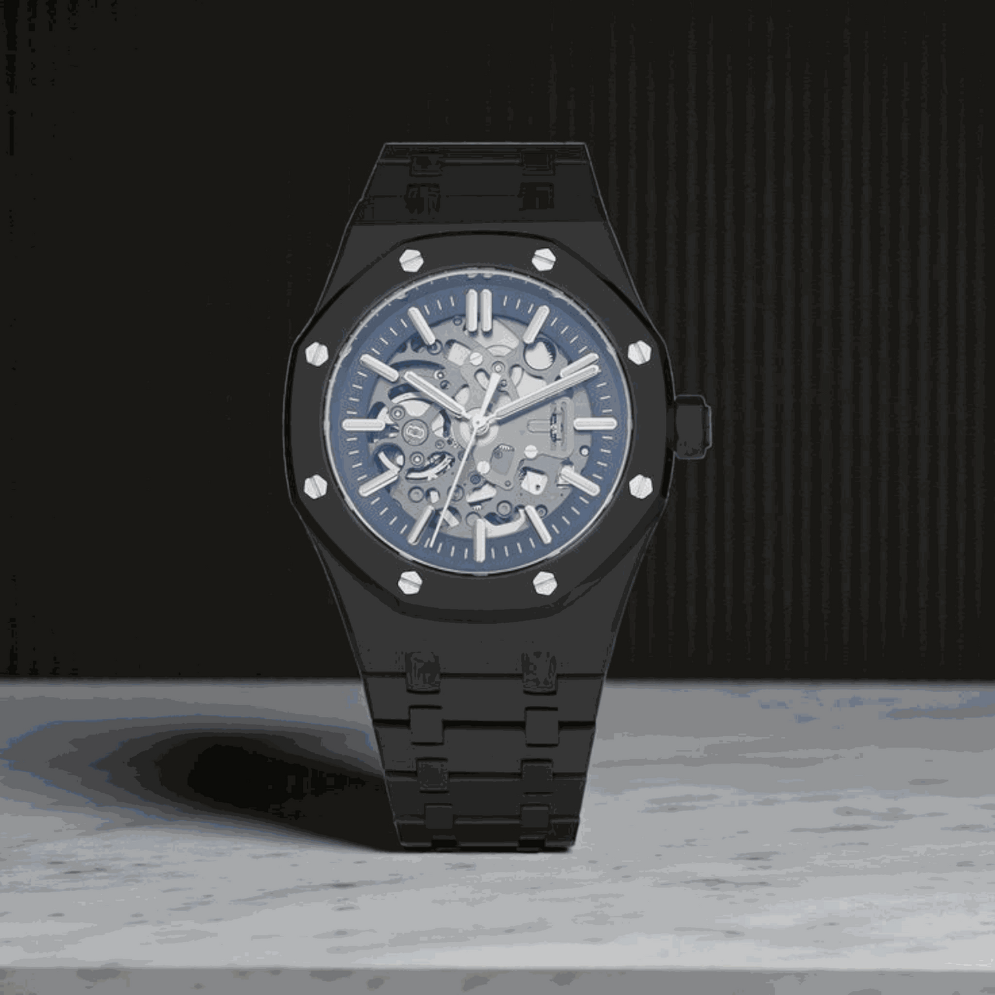 Modded S Heritage "Oak" Skeleton aka SeikOak Series - Midnight - MODTIME