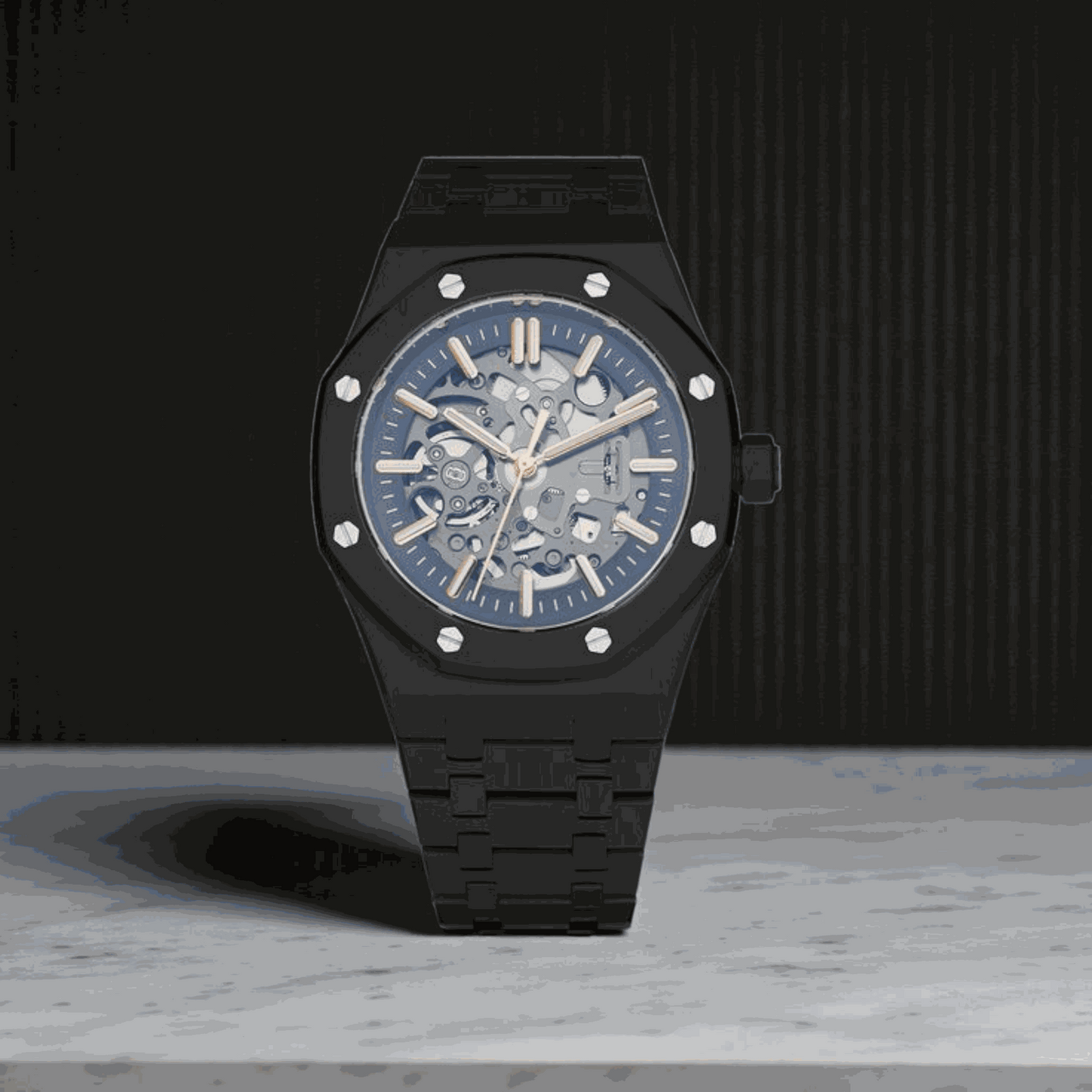 Modded S Heritage "Oak" Skeleton aka SeikOak Series - Midnight - MODTIME