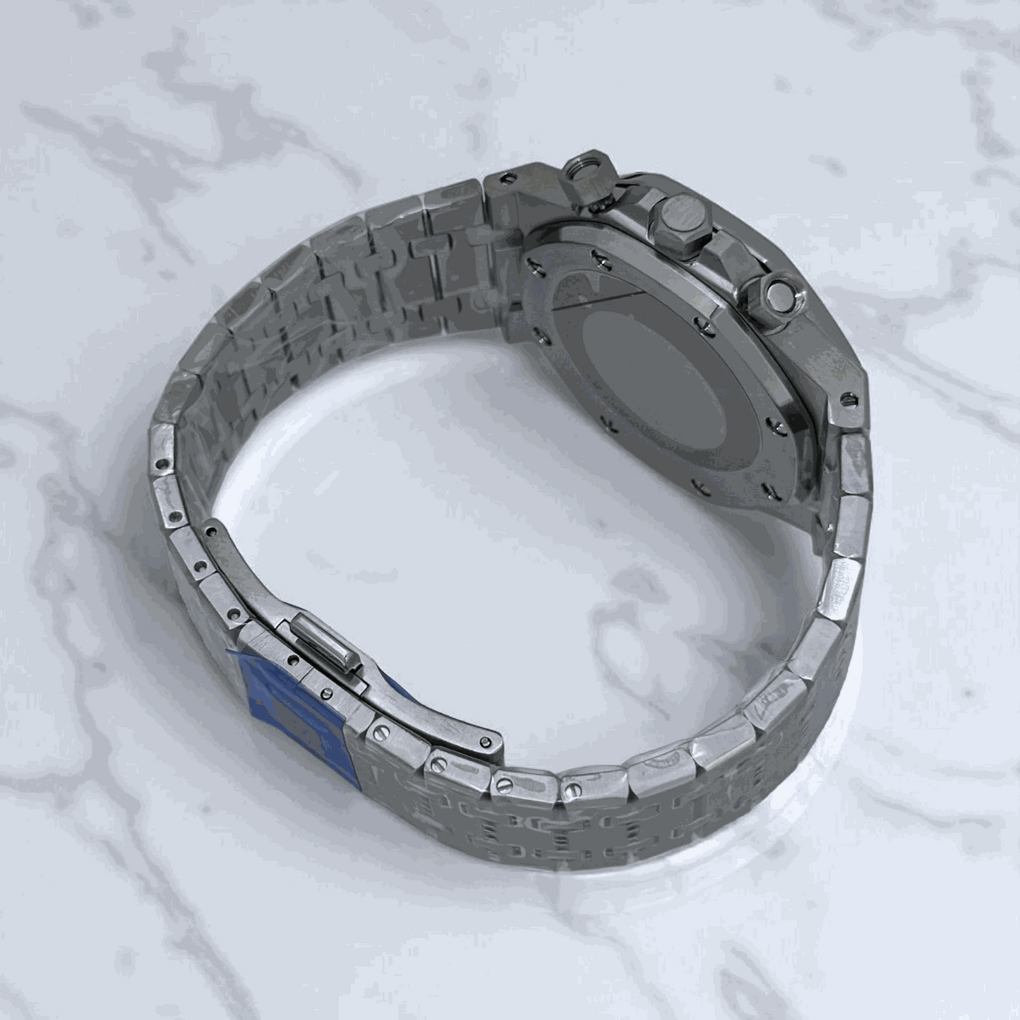 Modded Seiko Oak Custom Chrono Series Blue Dial - Modtime - MODTIME