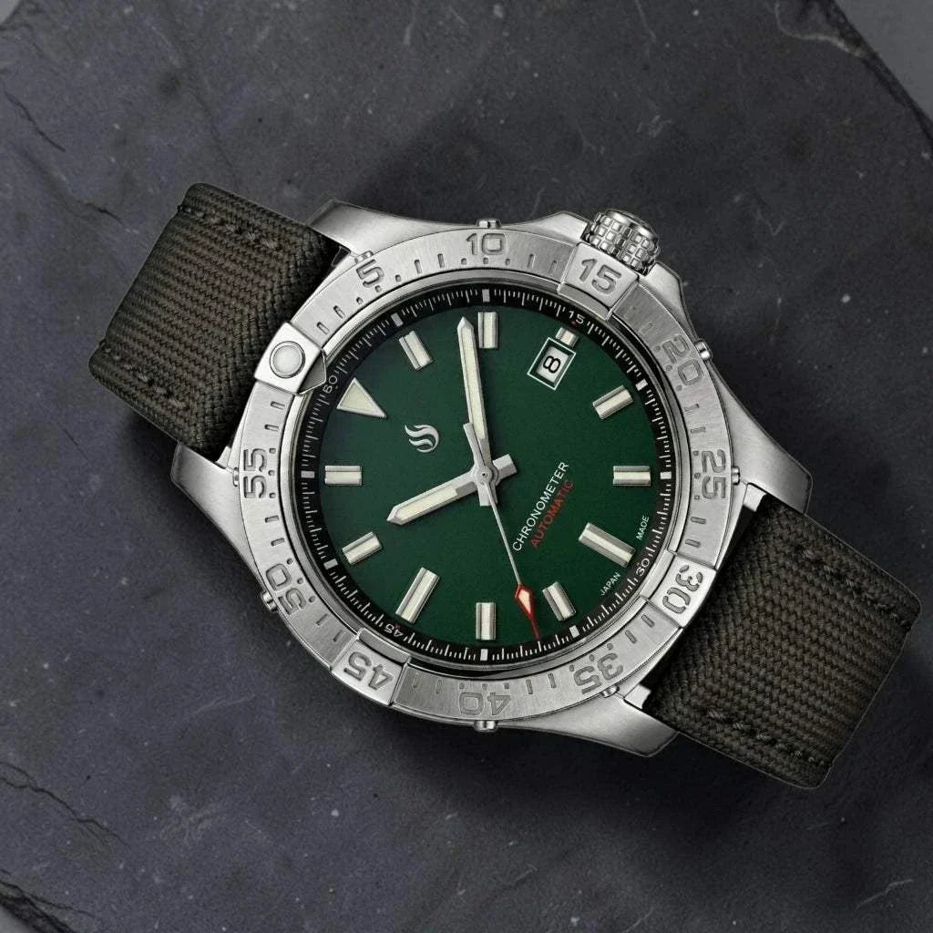 Seiko Mod Avenger 42 mm Green Dial Diver Mod watch at Modtime Creations