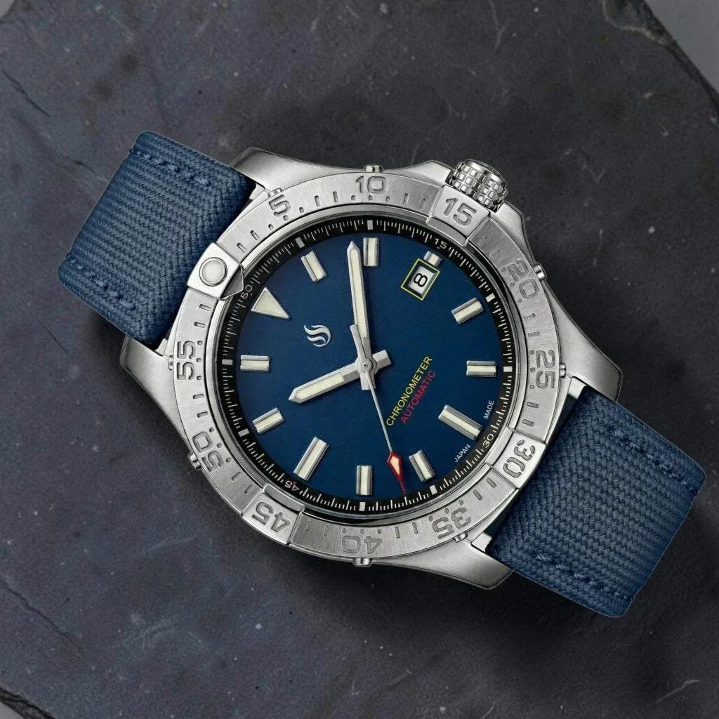 Seiko Mod Avenger 42 mm Blue Dial Diver Mod watch at Modtime Creations