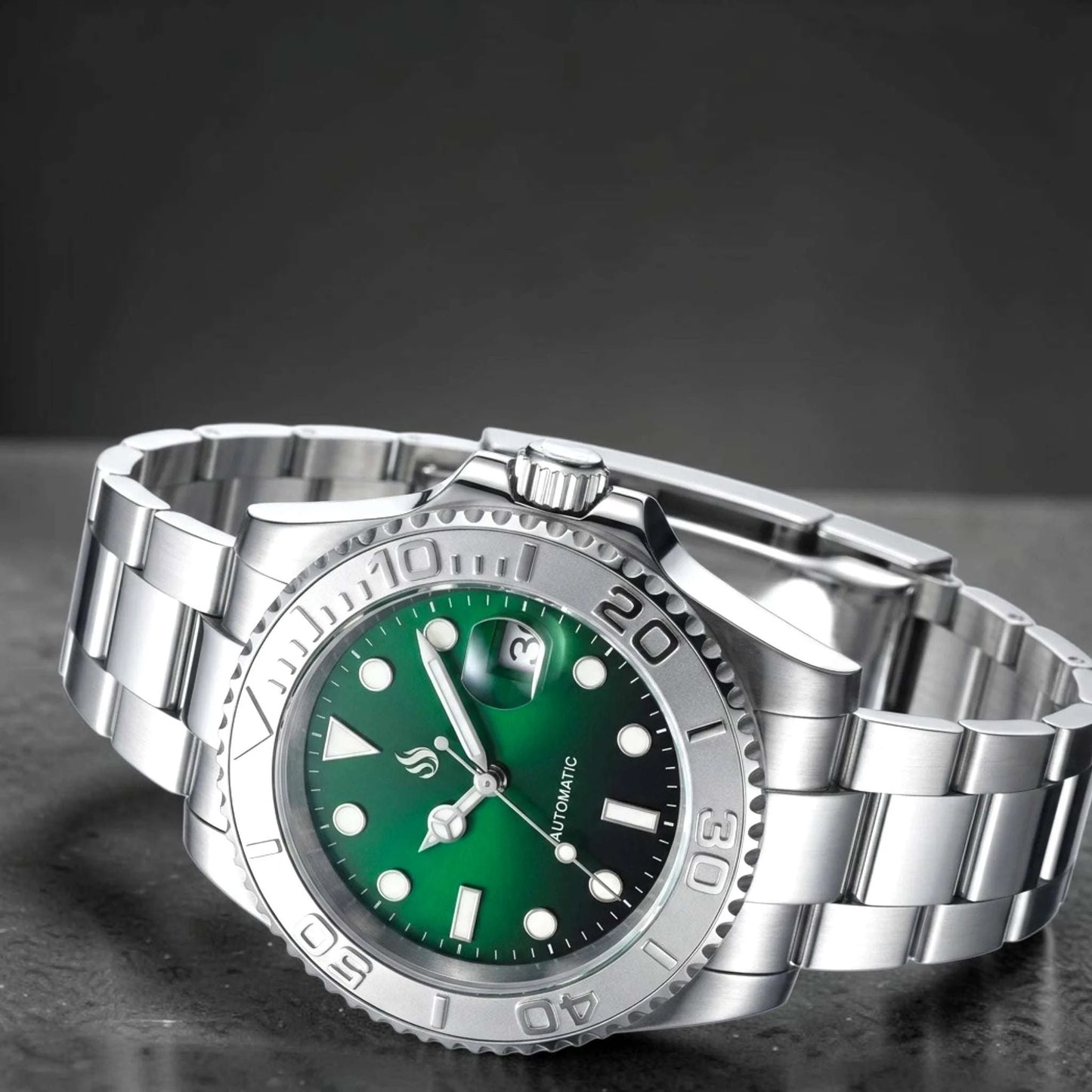 SeikMaster 40MM Emerald Dial Yacht Diver Mod - Modtime