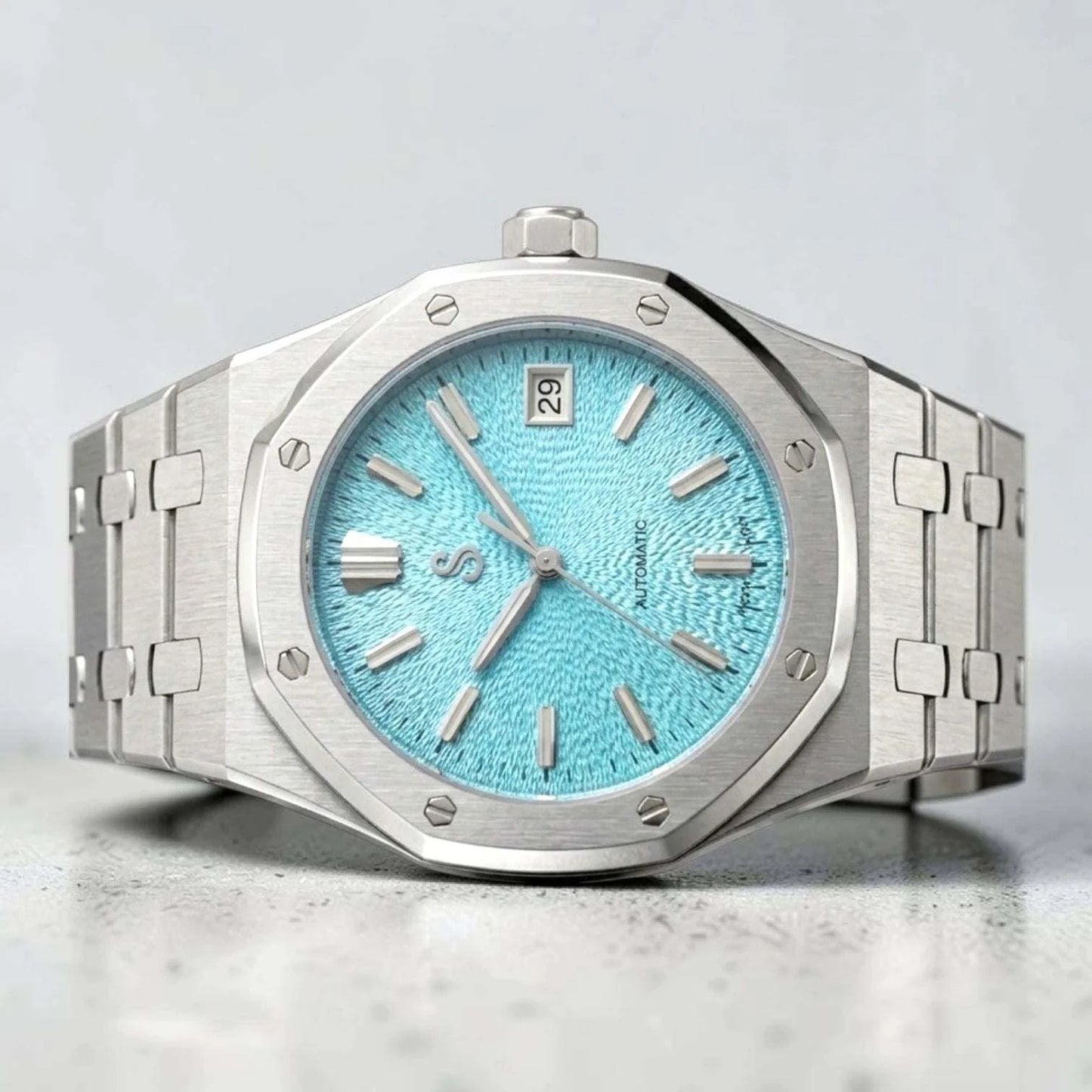 Grand Oak Fusion Mod Watch Series Textured Tiff Blue GS Dial - Modtime