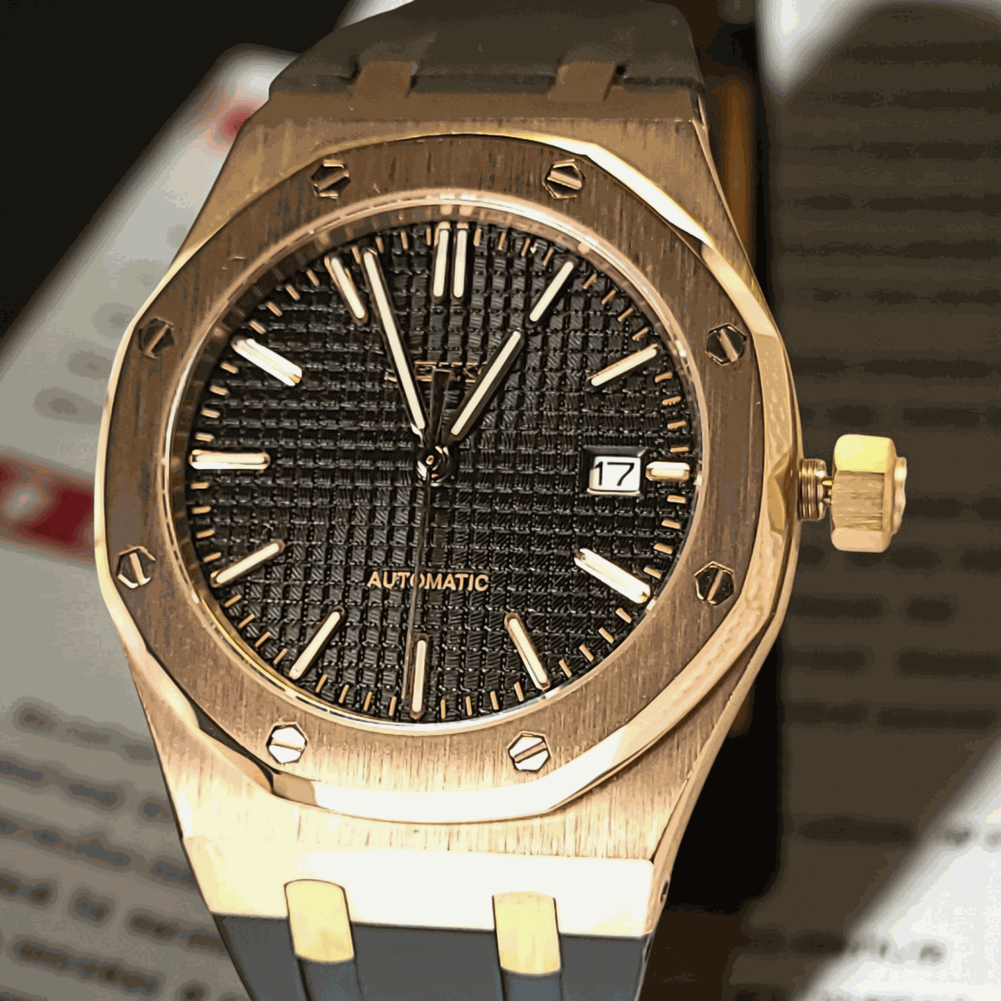 Modded S Heritage "O" Rose Gold Black Dial -Timeless Design