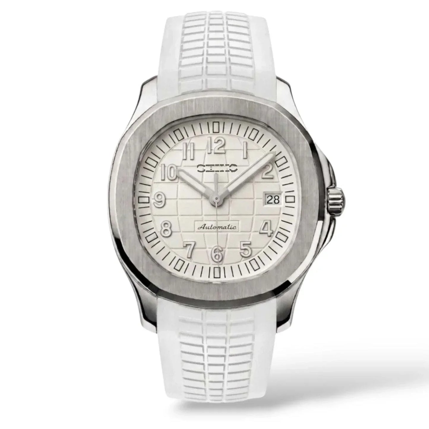 Seiko Mod Watch Aquanaut Series White Silver Dial - Modtime Creations