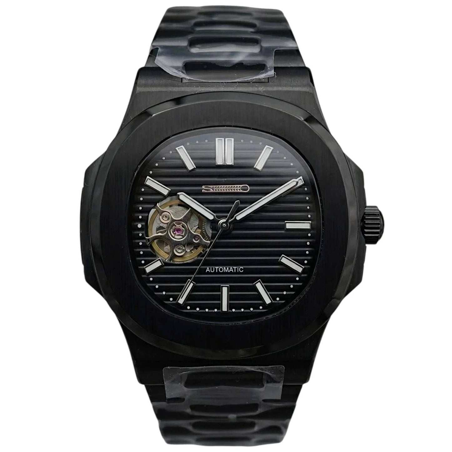 SeikNaut Open-Heart Black Dial Mod - Modtime
