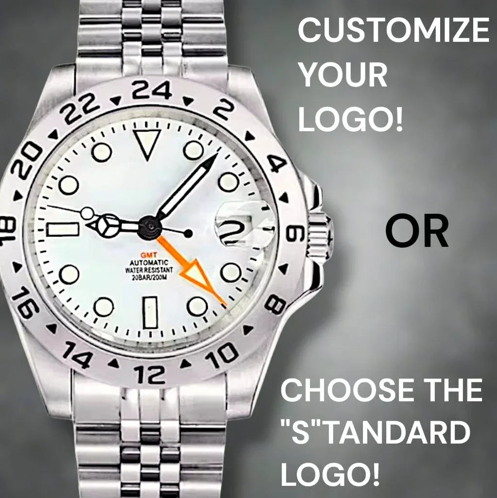 Seiko Mod Custom GMT White Dial Brushed Nickel Series – MODTIME