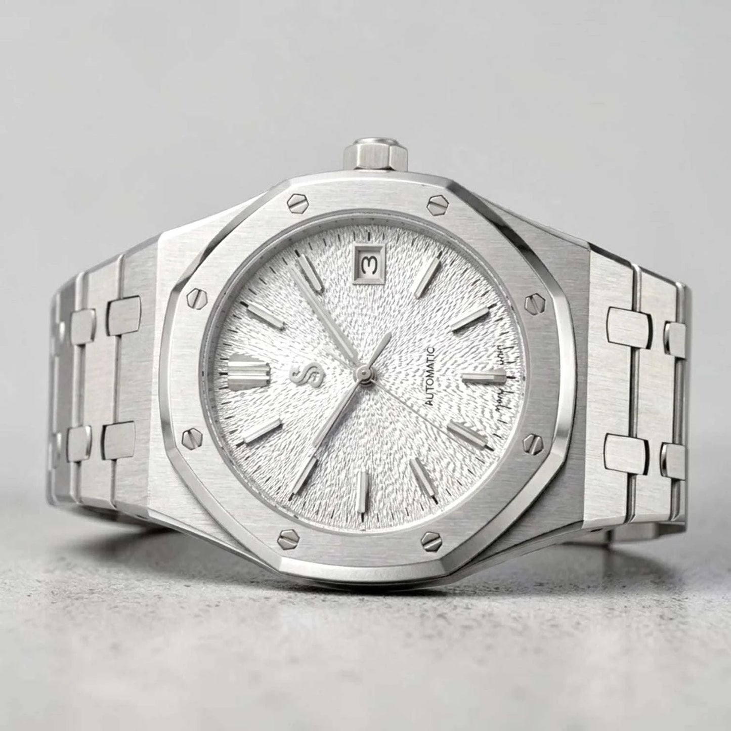Grand Oak Fusion Mod Watch Series Textured White GS Dial - Modtime