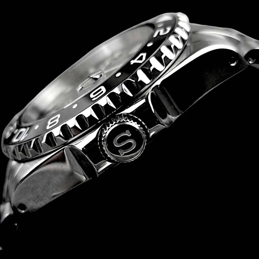 SeikMaster 42 MM SKX GMT Grey Black "B Wayne" Diver Mod Watch - Modtime