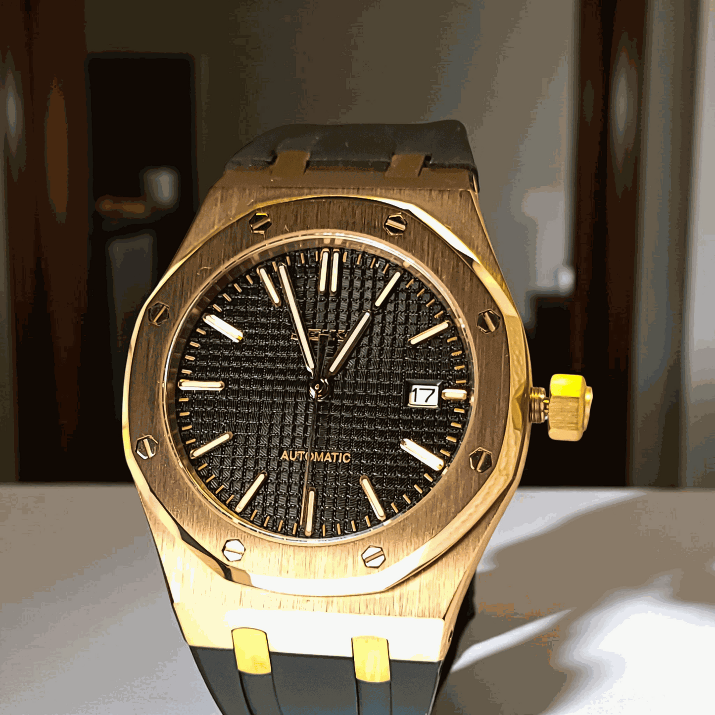 Modded S Heritage "O" Rose Gold Black Dial -Timeless Design