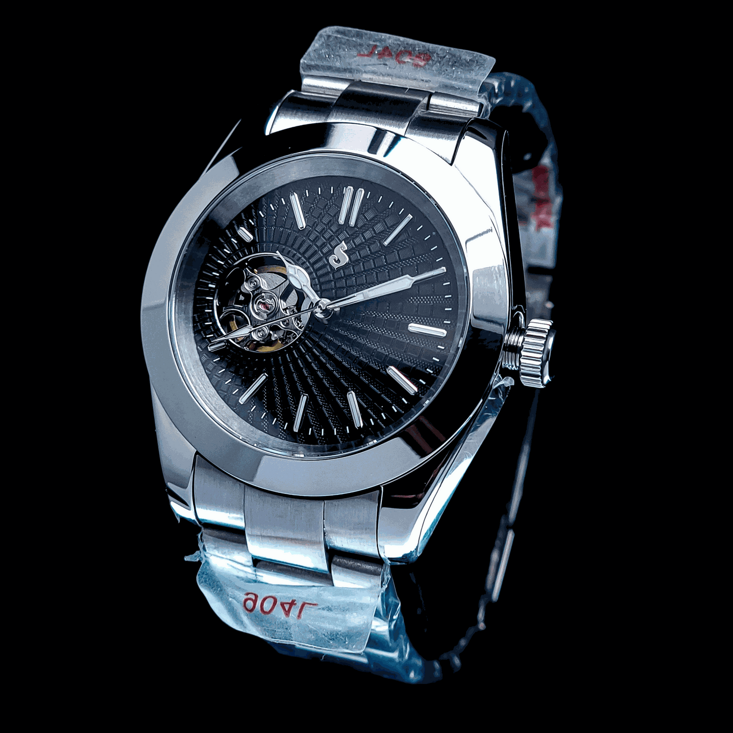 Seiko Mod Date Window Homage Black Open-Heart Dial Series