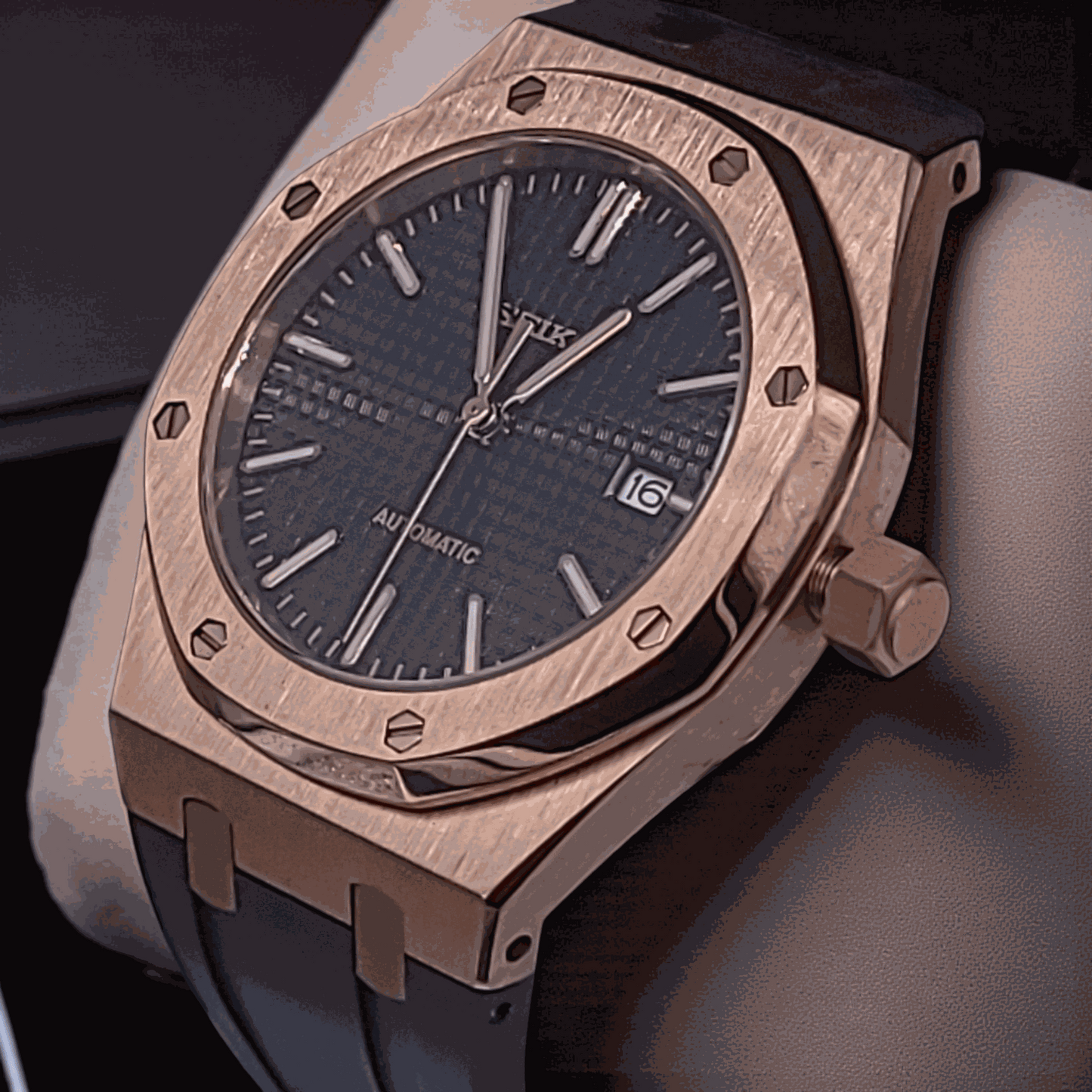 Modded S Heritage "O" Rose Gold Black Dial -Timeless Design