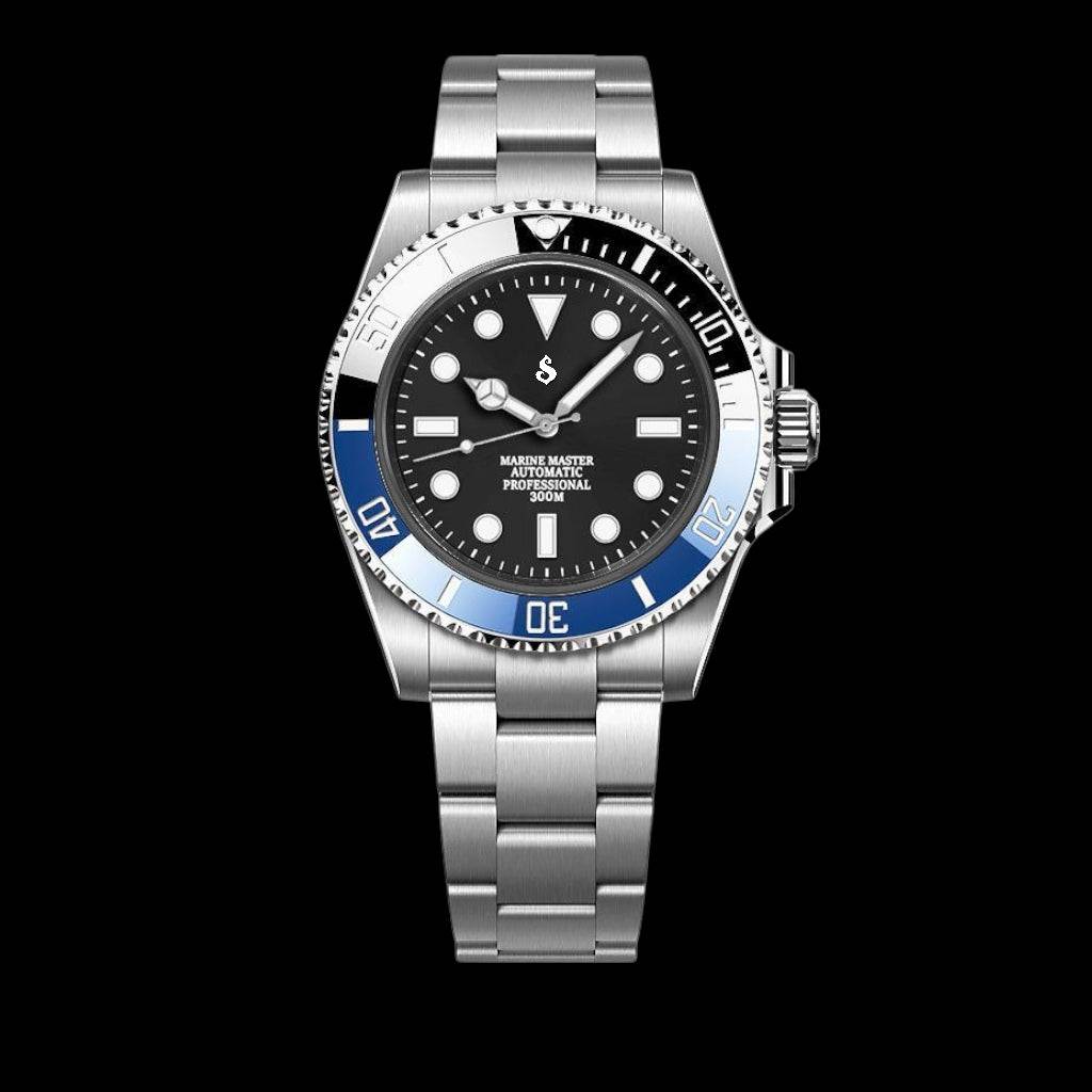 Seiko Mod Watches Submariner Diver Homage - Batman Series - No Date - Modtime Creations