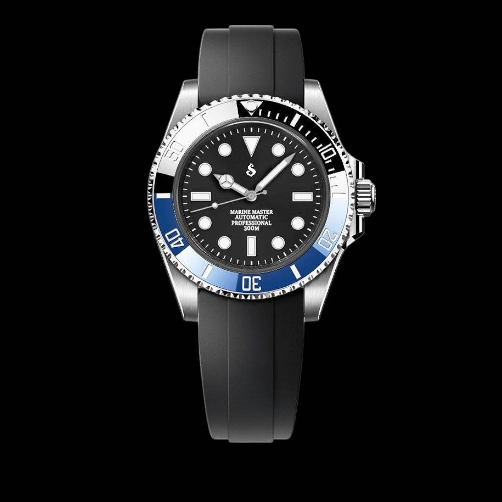 Seiko Mod Watches Submariner Diver Homage - Batman Series - No Date - Modtime Creations
