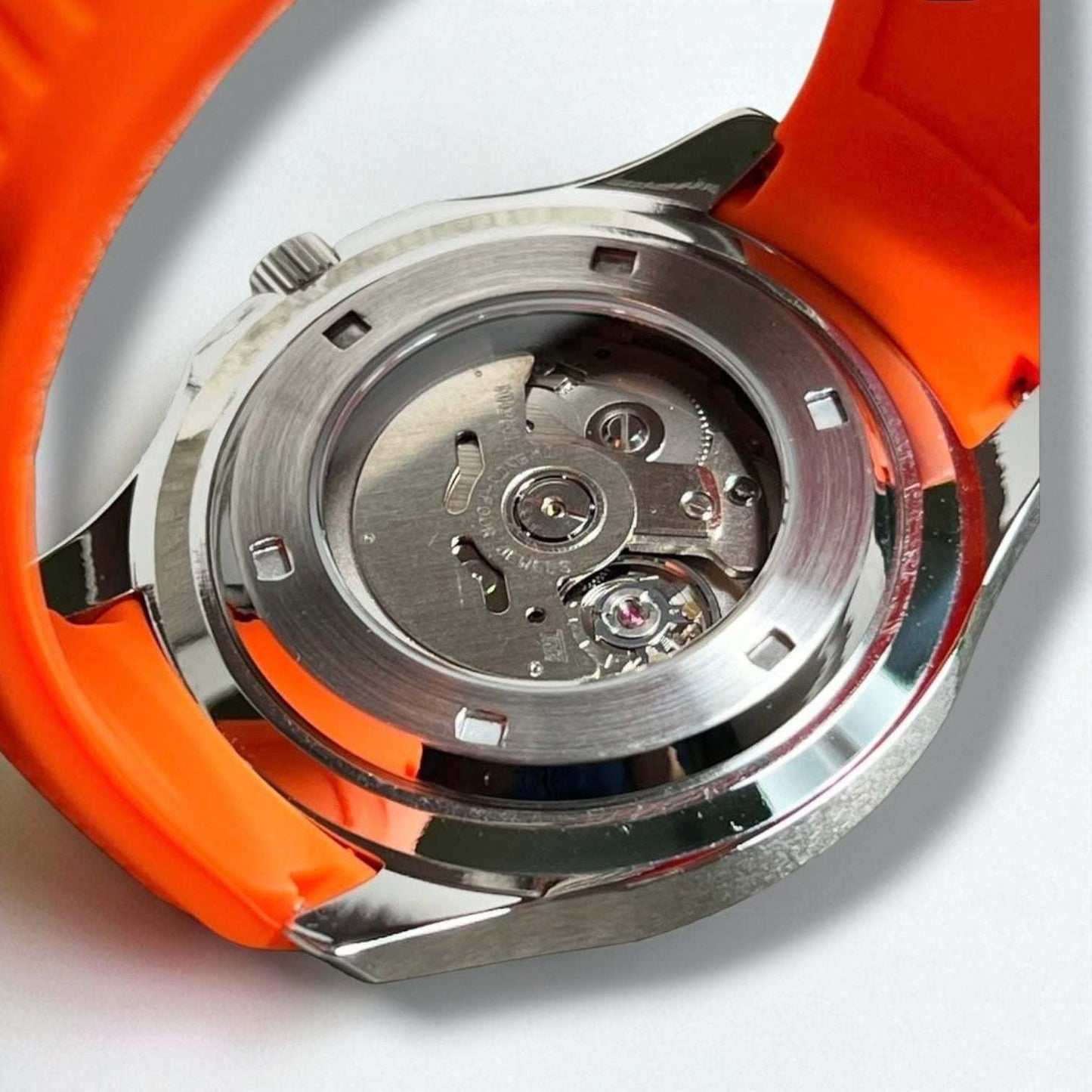 Seiko Mod Watch Aquanaut Nautilus Black Silver Series with NH35 automatic movement and sapphire crystal