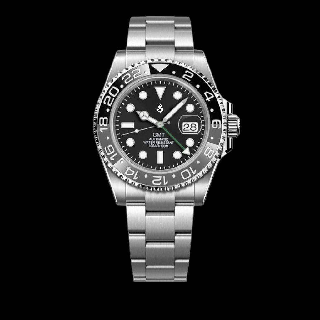 Seiko Mod Master GMT - " Bruce Wayne " Grey Black - Modtime