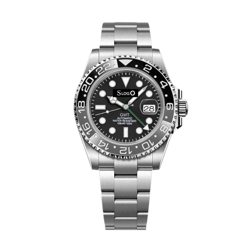 Seiko Mod GMT Master Submariner - " Bruce Wayne " Grey Black - Modtime Creations